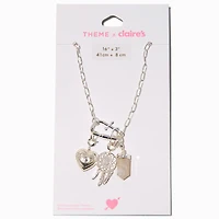T H E M E x Claire's Evil Eye Silver-tone Rope Chain Charm Necklace