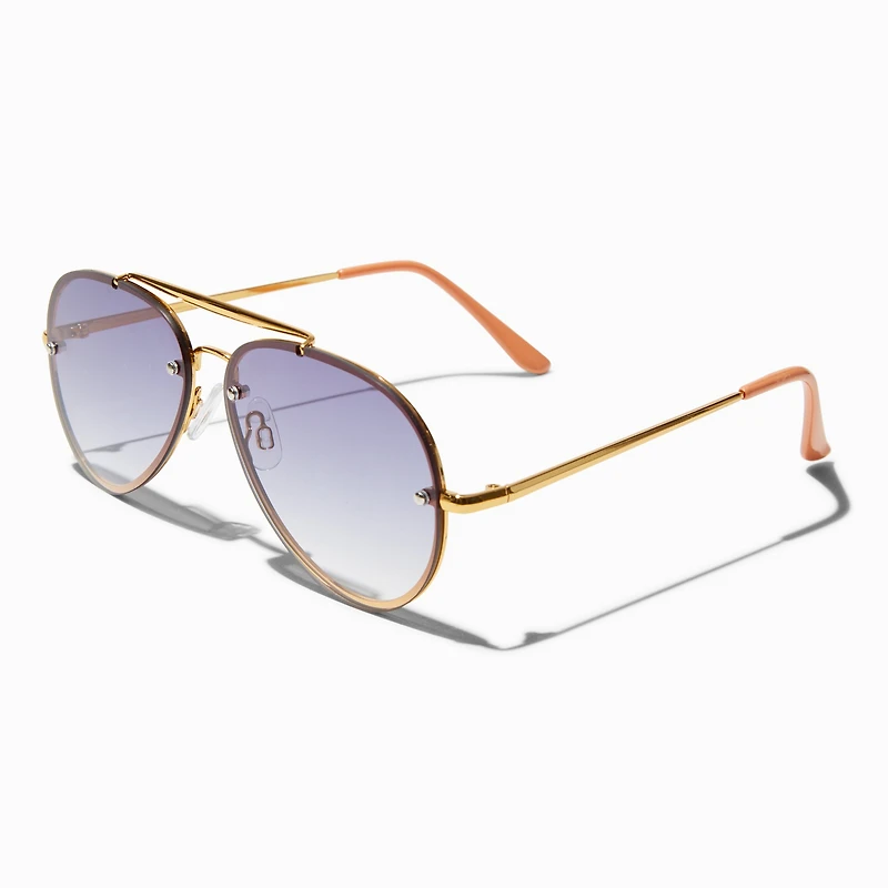 Gold Aviator Sunglasses