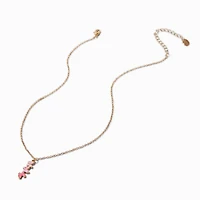 Pink Ombré  Butterfly Pendant Necklace