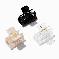 Basic Square Hair Claws - 3 Pack