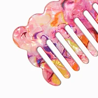 Multicolored Scalloped Hair Comb