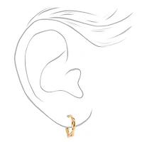 Gold Textured Earrings Set - 6 Pack