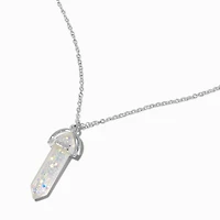 UV Color-Changing Glitter Clear Mystical Pendant Necklace