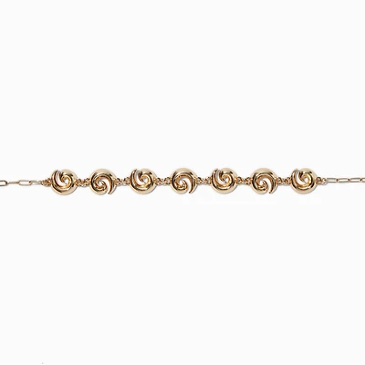 Gold-tone Swirl Choker Necklace