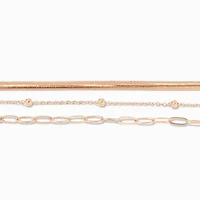 Gold-tone Mixed Chain Multi-Strand Bracelet