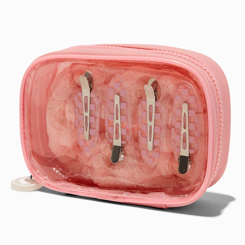 Scrunchie & No-Crease Hair Clip Makeup Bag Set