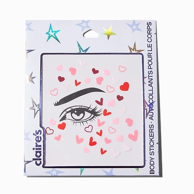 Hearts Face Stickers