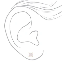 C LUXE by Claire's 18kt Gold Plated Cubic Zirconia 7mm Square Stud Earrings