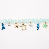 Sea Creature Blue Tattoo Choker Necklace