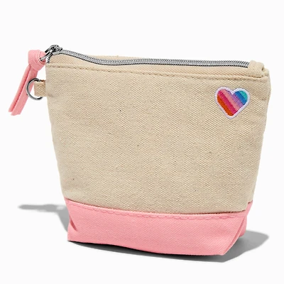 DIY Small Pink Rainbow Heart Coin Purse