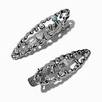 Iridescent Drip Heart Hair Clips - 2 Pack 