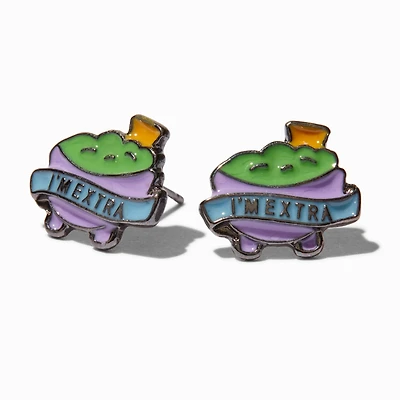 Guacamole "I'm Extra!" Stud Earrings