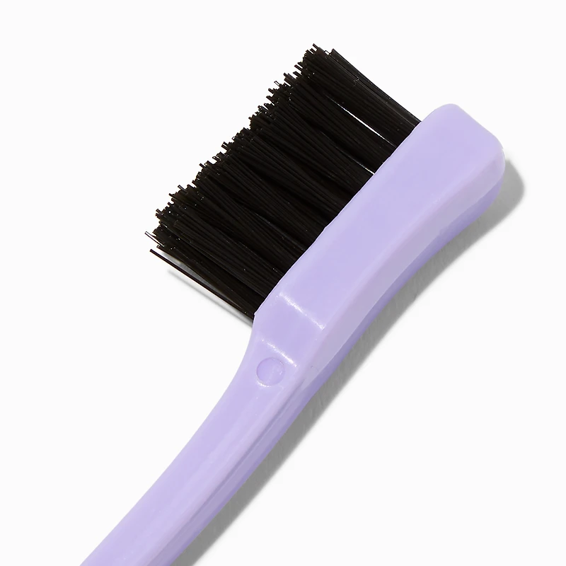 Purple Dual-Ended Edge & Smoothing Hair Brush