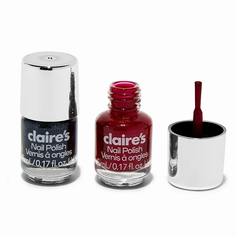 Halloween Skull Nail Polish & Sticker Set