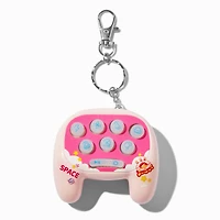 Pink Whack-A-Mole Game Controller Keychain