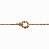 Gold-tone Twisted O Ring Chain Bracelet