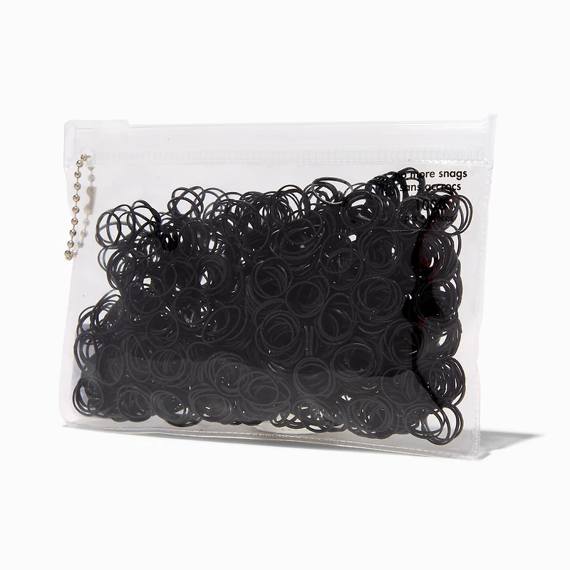 Black No More Snag Mini Hair Elastics - 1000 Pack