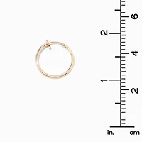 Gold-tone 20mm Clip-On Hoop Earrings