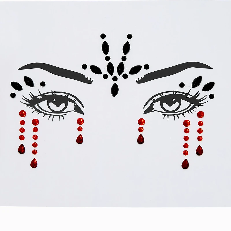 Black & Red Drip Eye Gems