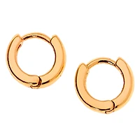 Gold-tone 10mm Huggie Hoop Earrings