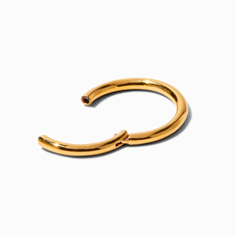 18k Gold Plated Titanium 18G Hoop Nose Ring