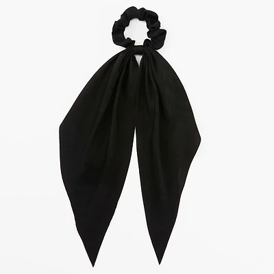 Small Hair Scrunchie Scarf - Black