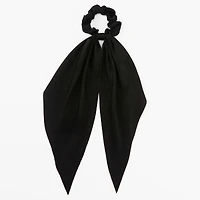 Small Hair Scrunchie Scarf - Black