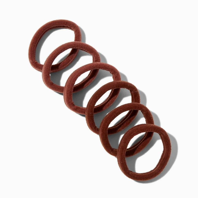 Brown Full Hair XL Rolled Hair Ties - 6 Pack