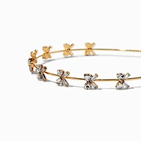 Gold-tone Rhinestone Bow Headband