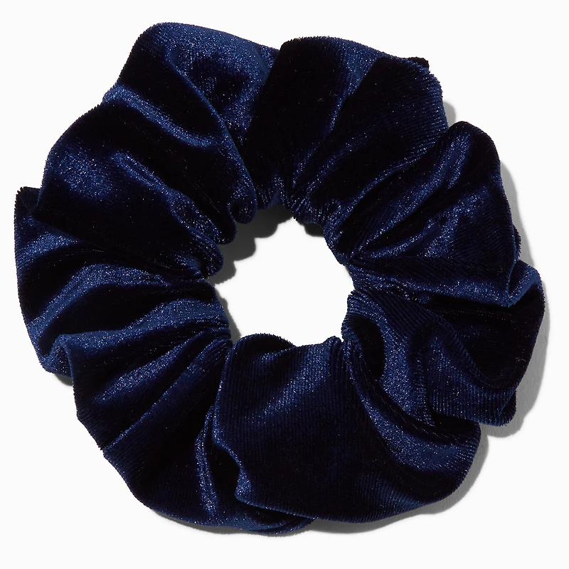 Navy Blue Velvet Hair Scrunchie