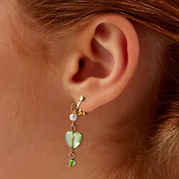 Pink Checkered Heart Clip-On Earrings - 3 Pack