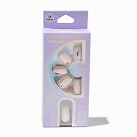 Baby Pink Icons Square Vegan Faux Nail Set - 24 Pack