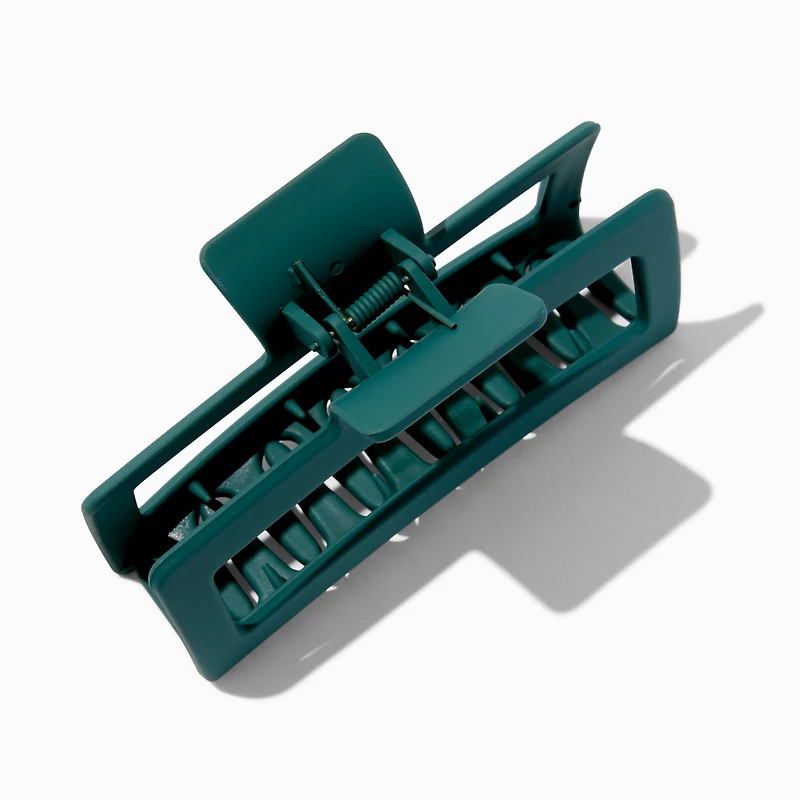 Green Large Rectangular Hair Claw