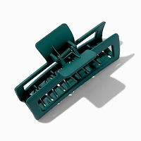 Green Large Rectangular Hair Claw