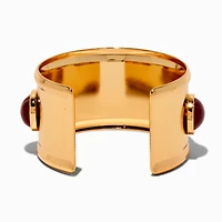 Burgundy Stone Cuff Bracelet
