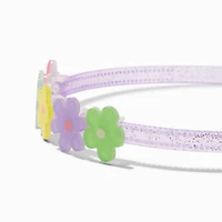 Claire's Club Rainbow Daisy Glitter Headbands - 3 Pack