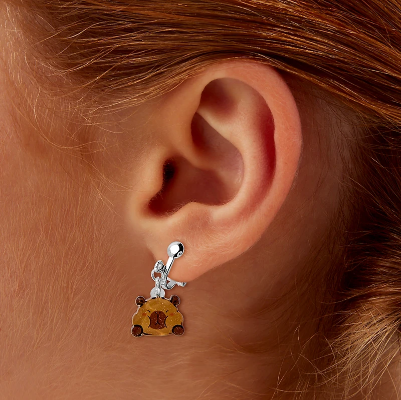 Capybara Clip-On Earrings