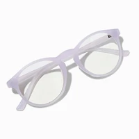 Claire's Club Matte Blue Clear Lens Oval Frames