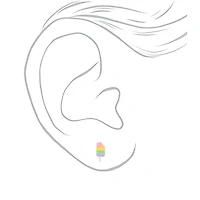 Unicorn Ice Pop Stud Earrings - 6 Pack