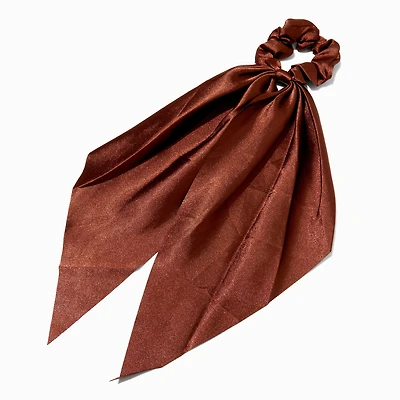 Chocolate Brown Hair Scrunchie Scarf