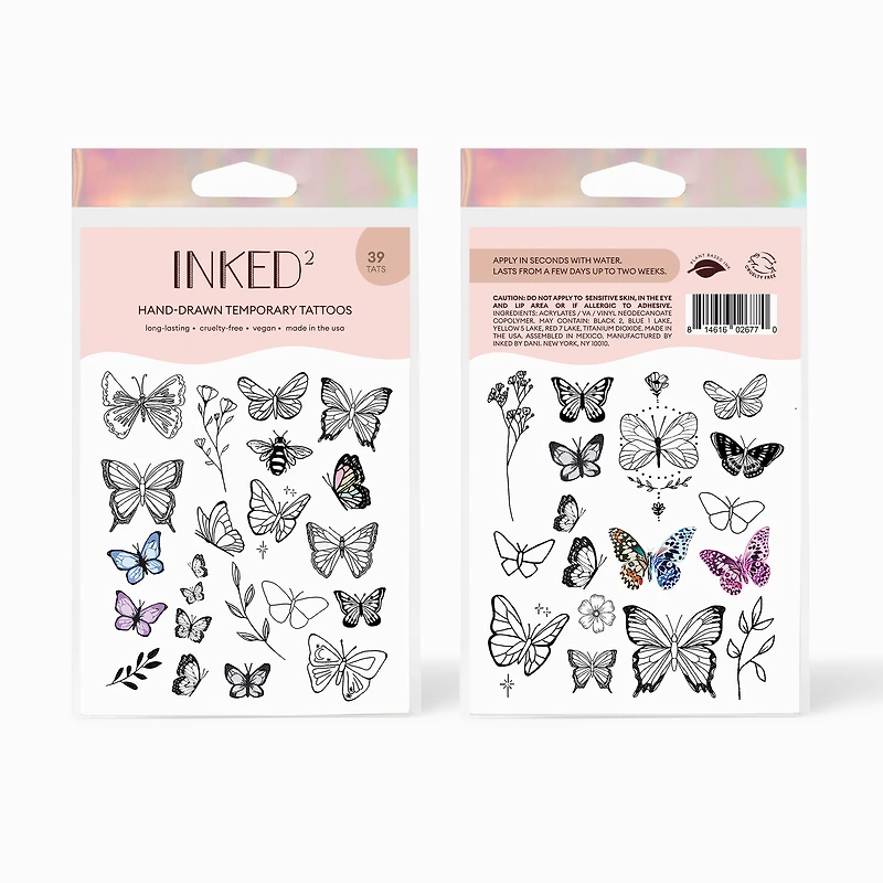 INKED2 Into The Wild Pack Temporary Tattoos