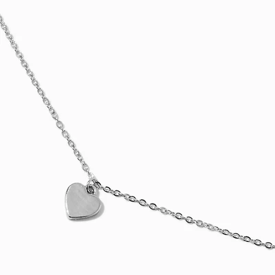 Silver-tone Heart Pendant Necklace