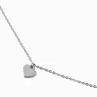 Silver-tone Heart Pendant Necklace