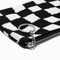 Black & White Checkerboard Catchall Clutch