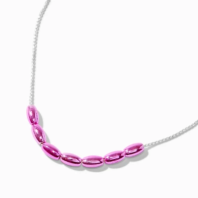 Purple Anodized Slide Bead Chain Necklace