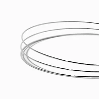 Triple Row Thin Silver Headband