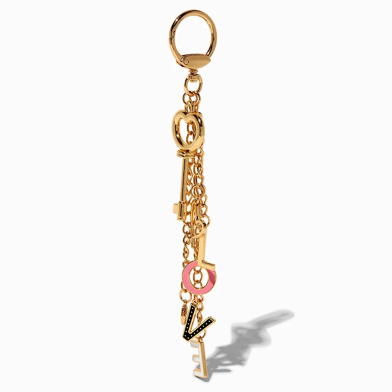 "Love" Gold-tone Bag Charm