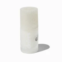 Matte Effect Vegan Nail Polish - White Glitter