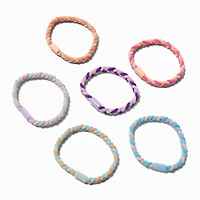 Pastel Braided Hair Ties - 6 Pack