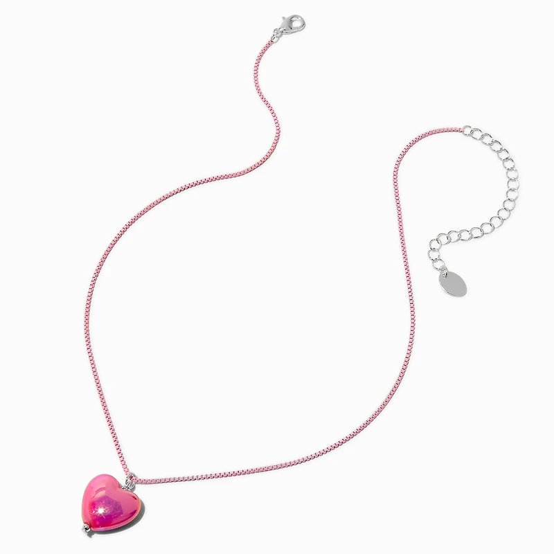 Pink Heart Pendant Necklace